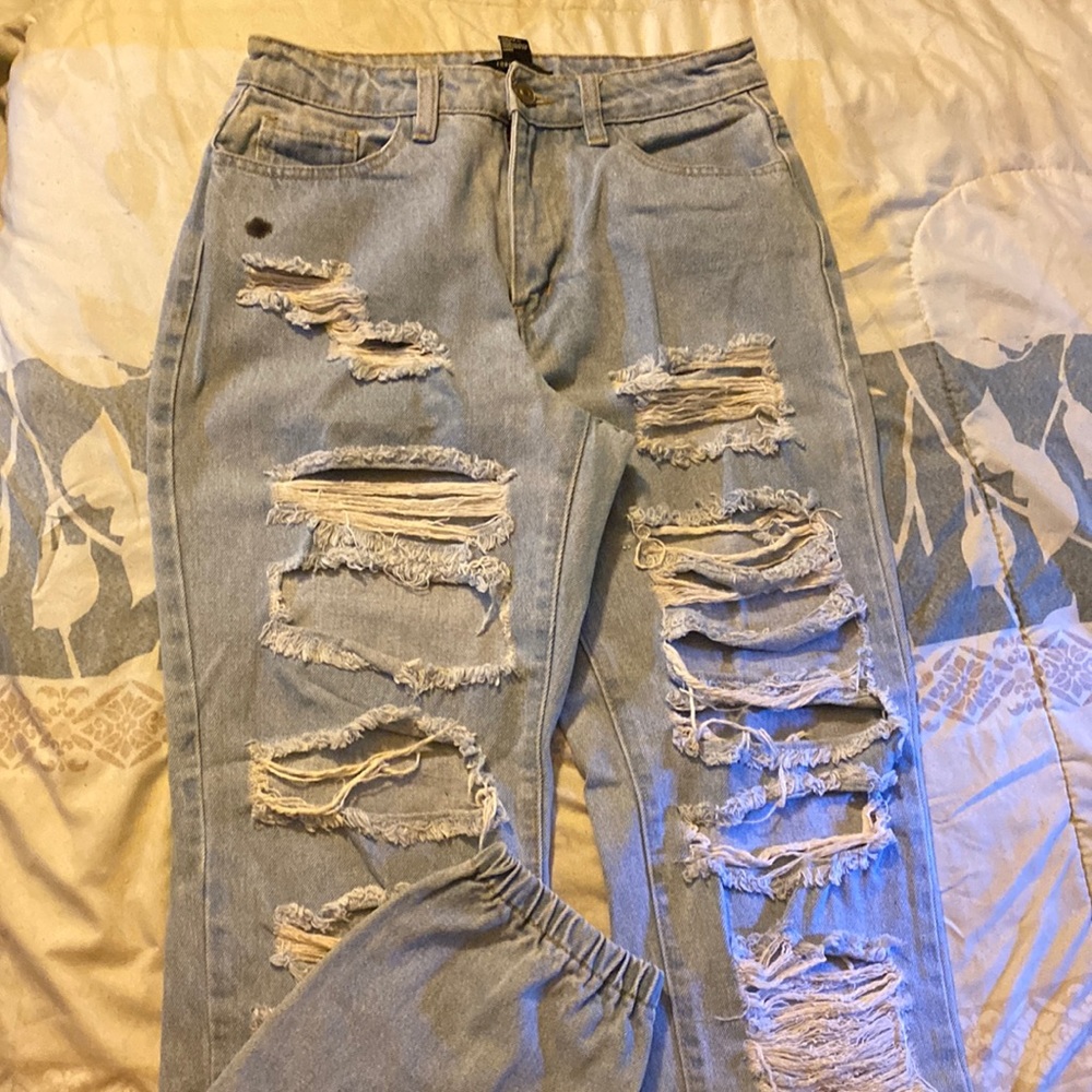 Distressed denim